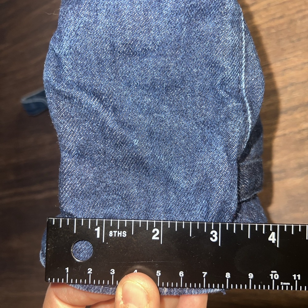 Aeropostale Y2K Mini Denim Tote Bag Strawberry Lining - Picture 10 of 11